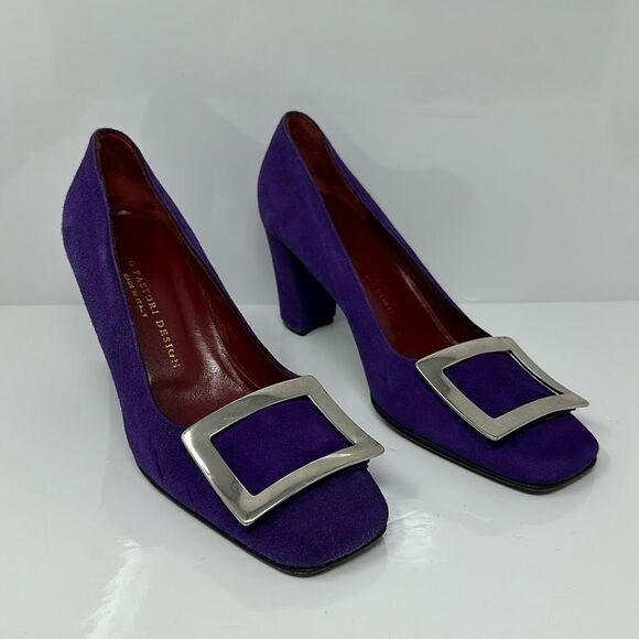 Mauro Pastori Italy purple suede heels - Picture 1 of 5